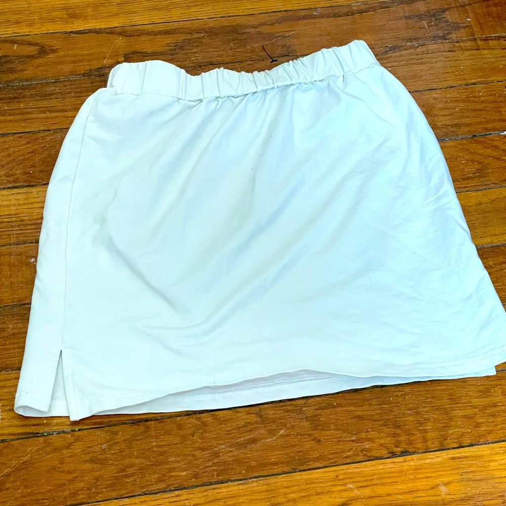 White tennis skirt